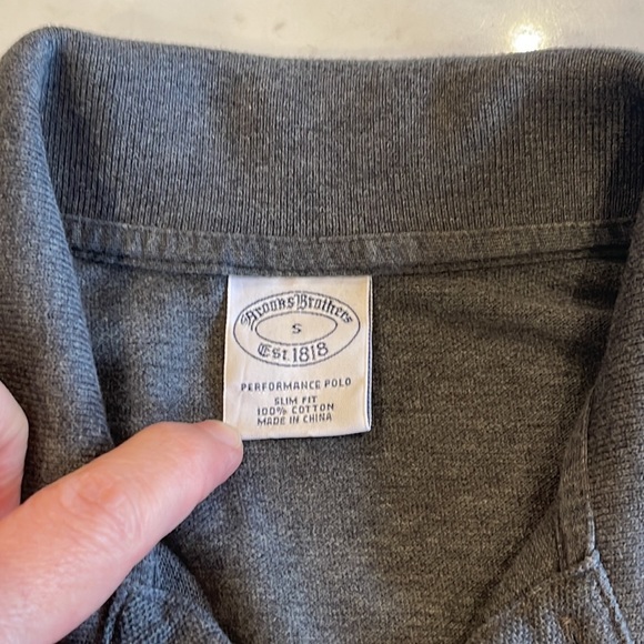 Brooks Brothers Grey Slim Fit Performance Polo Shirt - Picture 3 of 8